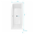 ALLIBERT - Baignoire rectangulaire duo 180x80x54cm - 100% acrylique blanc mat - Lignes droites - vignette