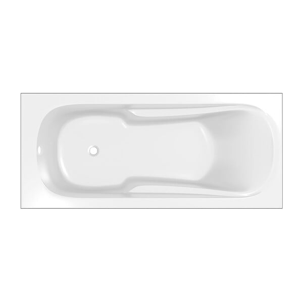 ALLIBERT - Baignoire rectangulaire 180x80x54cm - Acrylique et ABS Blanc - Dossier et accoudoirs intégrés - large