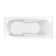 ALLIBERT - Baignoire rectangulaire 180x80x54cm - Acrylique et ABS Blanc - Dossier et accoudoirs intégrés - vignette