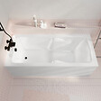 ALLIBERT - Baignoire rectangulaire 170x75x54cm avec zone de douche - Acrylique et ABS Blanc brillant - vignette