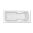 ALLIBERT - Baignoire rectangulaire 170x75x54cm avec zone de douche - Acrylique et ABS Blanc brillant - vignette
