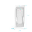 ALLIBERT - Baignoire rectangulaire 170x75x54cm avec zone de douche - Acrylique et ABS Blanc brillant - vignette