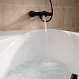 ALLIBERT - Baignoire d'angle 140x140x54 cm - 100% acrylique blanc brillant - vignette