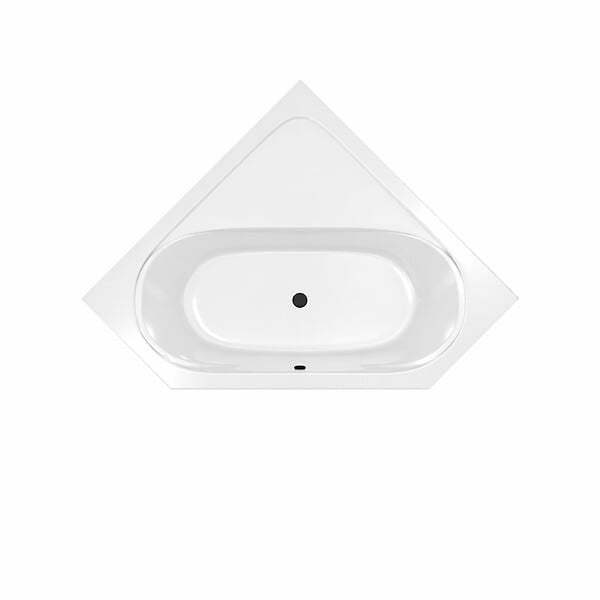 ALLIBERT - Baignoire d'angle 140x140x54 cm - 100% acrylique blanc brillant - large