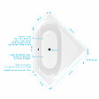 ALLIBERT - Baignoire d'angle 140x140x54 cm - 100% acrylique blanc brillant - vignette