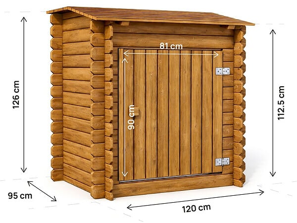 HABITAT ET JARDIN - Coffre de filtration en bois traité pour piscine "Keny" - 120 x 95 x 126 cm - large