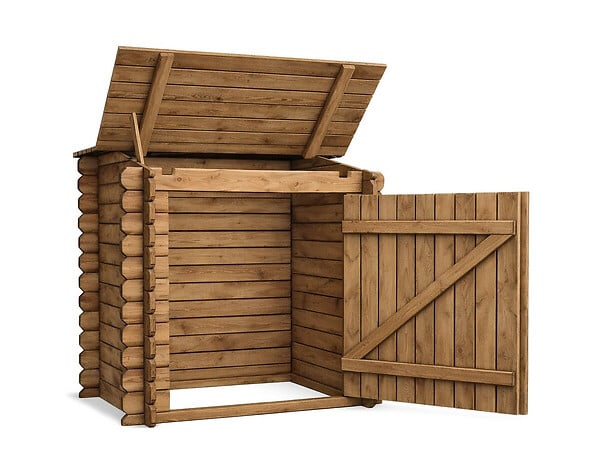 HABITAT ET JARDIN - Coffre de filtration en bois traité pour piscine "Keny" -  120 x 95 x 113 cm - - large