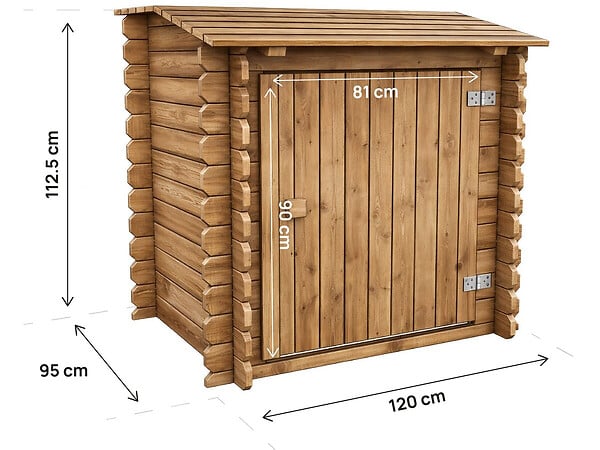 HABITAT ET JARDIN - Coffre de filtration en bois traité pour piscine "Keny" -  120 x 95 x 113 cm - - large