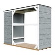TIMBELA - Abri à bûches extérieur - 75 x 217 x H159 cm - Abri à outils et bûches - 1,09 m² + 0.53 m² - TIMBELA M981 - CAVERN STEEL - vignette