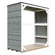 TIMBELA - Abri à bûches extérieur 1,14 m² - 75 x 153 x H159 cm - TIMBELA M980-1-TUNDRA GREY - vignette