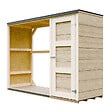 TIMBELA - Abri à bûches extérieur - 75 x 217 x H159 cm - Abri à outils et bûches - 1,09 m² + 0.53 m² - TIMBELA M981 - vignette