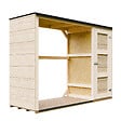 TIMBELA - Abri à bûches extérieur - 75 x 217 x H159 cm - Abri à outils et bûches - 1,09 m² + 0.53 m² - TIMBELA M981 - vignette