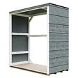 TIMBELA - Abri à bûches extérieur 1,14 m² - 75 x 153 x H159 cm - TIMBELA  M980-1-CAVERN STEEL - vignette