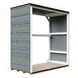 TIMBELA - Abri à bûches extérieur 1,14 m² - 75 x 153 x H159 cm - TIMBELA  M980-1-CAVERN STEEL - vignette
