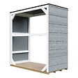 TIMBELA - Abri à bûches extérieur 1,14 m² - 75 x 153 x H159 cm - TIMBELA  M980-1-CAVERN STEEL - vignette