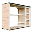 TIMBELA - Abri à bûches extérieur - 75 x 217 x H159 cm - Abri à outils et bûches - 1,09 m² + 0.53 m² - TIMBELA M981 - HARVEST HONEY - vignette