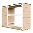 TIMBELA - Abri à bûches extérieur - 75 x 217 x H159 cm - Abri à outils et bûches - 1,09 m² + 0.53 m² - TIMBELA M981 - HARVEST HONEY - vignette