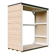 TIMBELA - Abri à bûches extérieur 1,14 m² - 75 x 153 x H159 cm - TIMBELA  M980-1-HARVEST HONEY - vignette
