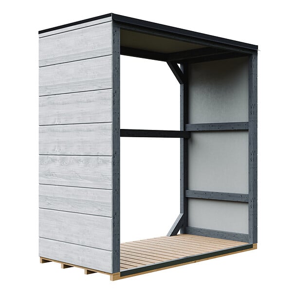 TIMBELA - Abri à bûches extérieur 1,14 m² - 75 x 153 x H159 cm - TIMBELA M980-1-TUNDRA CAVERN - large