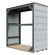 TIMBELA - Abri à bûches extérieur 1,14 m² - 75 x 153 x H159 cm - TIMBELA M980-1-TUNDRA CAVERN - vignette