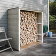 TIMBELA - Abri à bûches extérieur 1,14 m² - 75 x 153 x H159 cm - TIMBELA M980-1-TUNDRA CAVERN - vignette