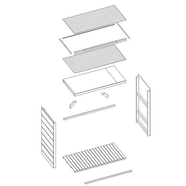 TIMBELA - Abri à bûches extérieur 1,14 m² - 75 x 153 x H159 cm - TIMBELA M980-1-TUNDRA CAVERN - large