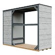 TIMBELA - Abri à bûches extérieur - 75 x 217 x H159 cm - Abri à outils et bûches - 1,09 m² + 0.53 m² - TIMBELA M981 - TUNDRA CAVERN - vignette