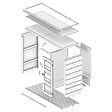 TIMBELA - Abri à bûches extérieur - 75 x 217 x H159 cm - Abri à outils et bûches - 1,09 m² + 0.53 m² - TIMBELA M981 - TUNDRA CAVERN - vignette