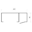 TIMBELA - Abri à bûches extérieur - 75 x 217 x H159 cm - Abri à outils et bûches - 1,09 m² + 0.53 m² - TIMBELA M981 - TUNDRA CAVERN - vignette