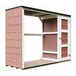 TIMBELA - Abri à bûches extérieur - 75 x 217 x H159 cm - Abri à outils et bûches - 1,09 m² + 0.53 m² - TIMBELA M981 - REDWOOD RED - vignette