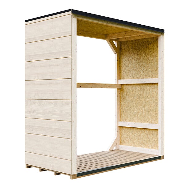 TIMBELA - Abri à bûches extérieur 1,14 m² - 75 x 153 x H159 cm - M980-1 - large