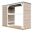 TIMBELA - Abri à bûches extérieur - 75 x 217 x H159 cm - Abri à outils et bûches - 1,09 m² + 0.53 m² - TIMBELA M981 - TERRA BROWN - vignette