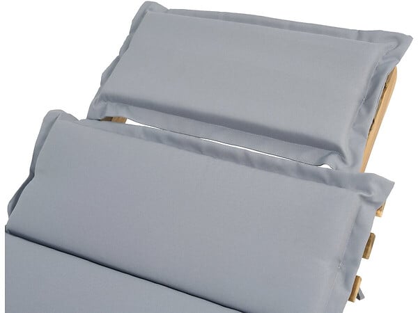HABITAT ET JARDIN - Bain de soleil en bois avec coussins inclus "Jakarta" - Gris - large