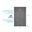 AURLANE - Receveur de Douche à Carreler 160x80cm avec Bonde à Sortie Horizontale - Grille Finition Or Brossé - vignette