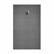 AURLANE - Receveur de douche à carreler 160x80 cm avec bonde à sortie Horizontale - Grille finition chrome - vignette