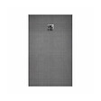 AURLANE - Receveur de douche à carreler 160x80 cm avec bonde à sortie Horizontale - Grille finition chrome - vignette