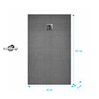 AURLANE - Receveur de douche à carreler 160x80 cm avec bonde à sortie Horizontale - Grille finition chrome - vignette