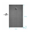 AURLANE - Receveur de Douche à Carreler 120x80cm avec Bonde à Sortie Verticale - Grille Inox Chrome - vignette
