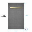 AURLANE - Receveur de Douche à Carreler 120x80cm à Ecoulement Linéaire - Grille finition Or Brossé et Bonde - vignette
