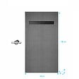 AURLANE - Receveur de douche à carreler 160x90 cm avec bonde écoulement linéaire - Grille finition noire - vignette