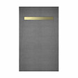 AURLANE - Receveur de douche à carreler 120x90 cm avec bonde écoulement linéaire - Grille finition or brossé - vignette
