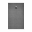 AURLANE - Receveur de Douche à Carreler 120x80cm avec Bonde à Sortie Horizontale - Grille Inox Chrome - vignette