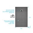 AURLANE - Receveur de douche à carreler 120x90 cm avec bonde à sortie Horizontale - Grille finition chrome - vignette