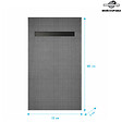 AURLANE - Receveur de douche à carreler 160x80 cm avec bonde écoulement linéaire - Grille finition noire - vignette