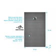 AURLANE - Receveur de Douche à Carreler 140x80cm avec Bonde à Sortie Verticale - Grille Inox Chrome - vignette