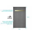 AURLANE - Receveur de Douche à Carreler 140x90cm à Ecoulement Linéaire - Grille finition Or Brossé et Bonde - vignette