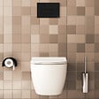 VITRA - Pack WC suspendu VitrA Sento blanc + bâti autoportant V-Fix Core + Plaque Round Noir mat - vignette