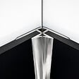 AURLANE - Profilé Mural d'Angle en Aluminium Chrome H250 cm compatible avec WALL'IT et STONE'IT - vignette