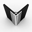 AURLANE - Profilé Mural d'Angle en Aluminium Chrome H250 cm compatible avec WALL'IT et STONE'IT - vignette