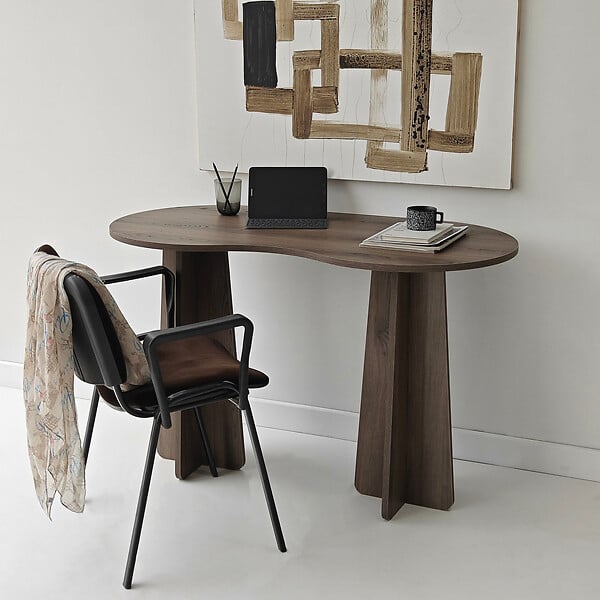 HABITAT ET JARDIN - bureau en bois "infini" 120 x 60 x 75 cm - Noyer - large